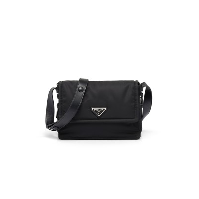 PRADA TRAVELLER RE-NYLON SMALL QUILTED SHOULDER BAG 1BD313 (23*16*11cm) 